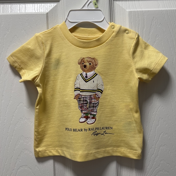 Ralph Lauren Baby Yellow Polo Bear T-Shirt - Picture 2 of 7
